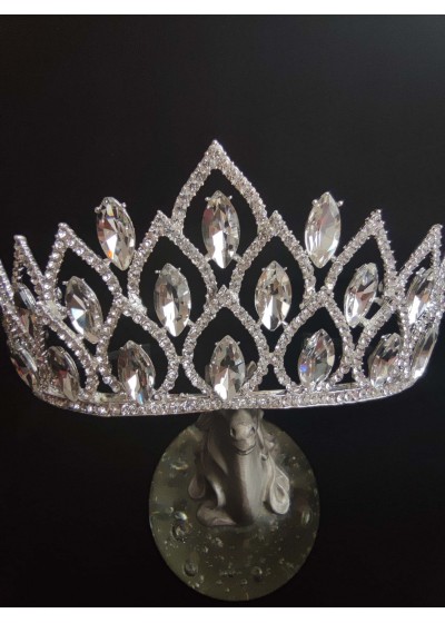 Луксозна корона за булка с кристали Queen of the Oasis